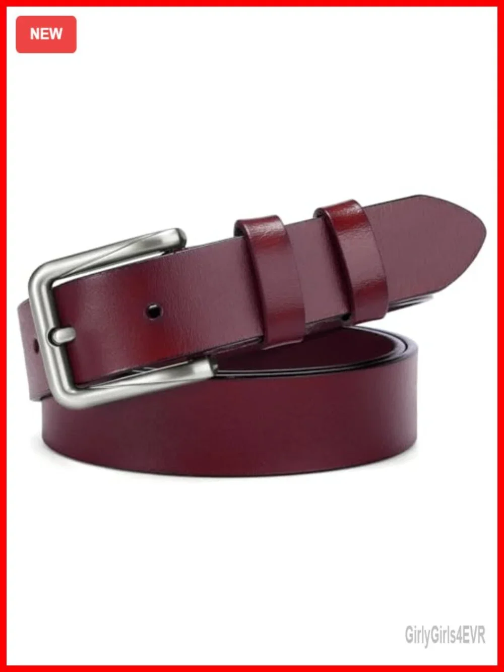 Genuine Leather Belt for Women, Metal Buckle, Fashion Waist Belt for Jeans,